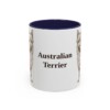 11oz Australian Terrier Mug, Navy, front view