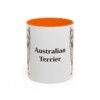 11oz Australian Terrier Mug, Orange, front view