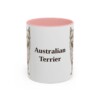 11oz Australian Terrier Mug, Pink, front view