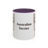 11oz Australian Terrier Mug, Purple, front view
