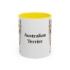 11oz Australian Terrier Mug, Yellow, front view