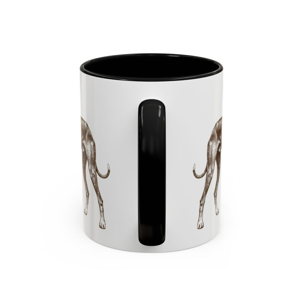 11oz Azawakh Mug, Black, back view