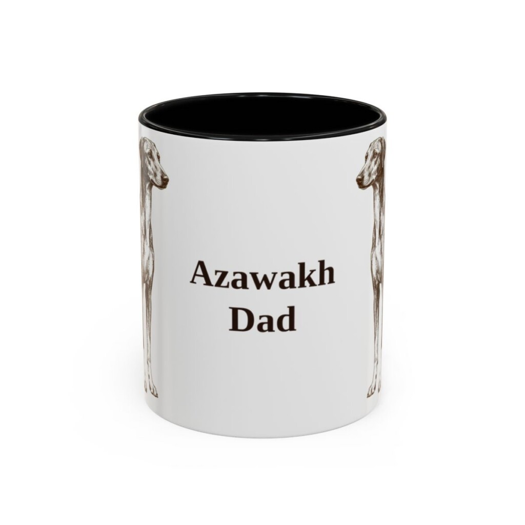11oz Azawakh Dog Dad Mug, Black, front view