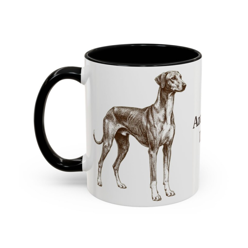 11oz Azawakh Dog Dad Mug, Black, left side view