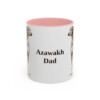 11oz Azawakh Dog Dad Mug, Pink, front view