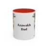 11oz Azawakh Dog Dad Mug, Red, front view