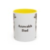 11oz Azawakh Dog Dad Mug, Yellow, front view