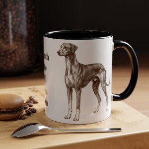 11oz Funny Azawakh Mug, Black, lifestyle photo