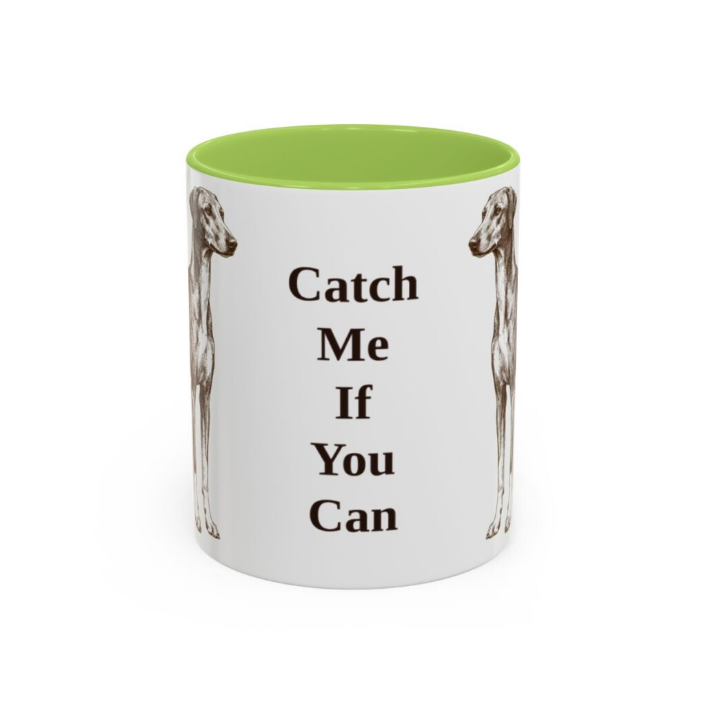 11oz-azawakh-mug-humor-light-green 11oz Funny Azawakh Mug, Light Green, front view