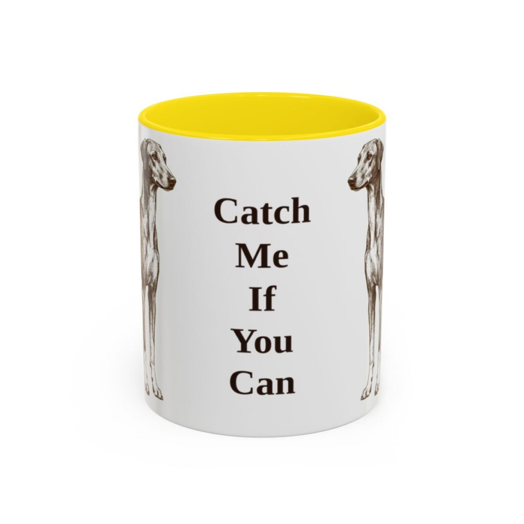 11oz-azawakh-mug-humor-yellow 11oz Funny Azawakh Mug, Yellow, front view