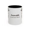 11oz Azawakh Latin Mug, Black, front view
