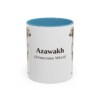 11oz Azawakh Latin Mug, Light Blue, front view