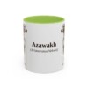 11oz Azawakh Latin Mug, Light Green, front view