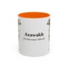 11oz Azawakh Latin Mug, Orange, front view