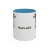 11oz Azawakh Mug, Light Blue, front view