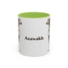 11oz Azawakh Mug, Light Green, front view
