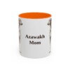 11oz Azawakh Dog Mom Mug, Orange, front view