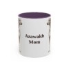11oz Azawakh Dog Mom Mug, Purple, front view