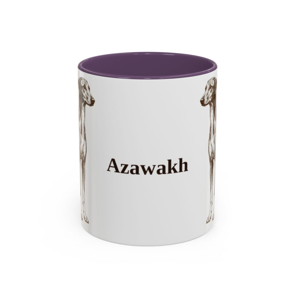 11oz Azawakh Mug, Purple, front view