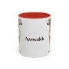 11oz Azawakh Mug, Red, front view