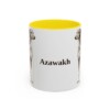 11oz Azawakh Mug, Yellow, front view