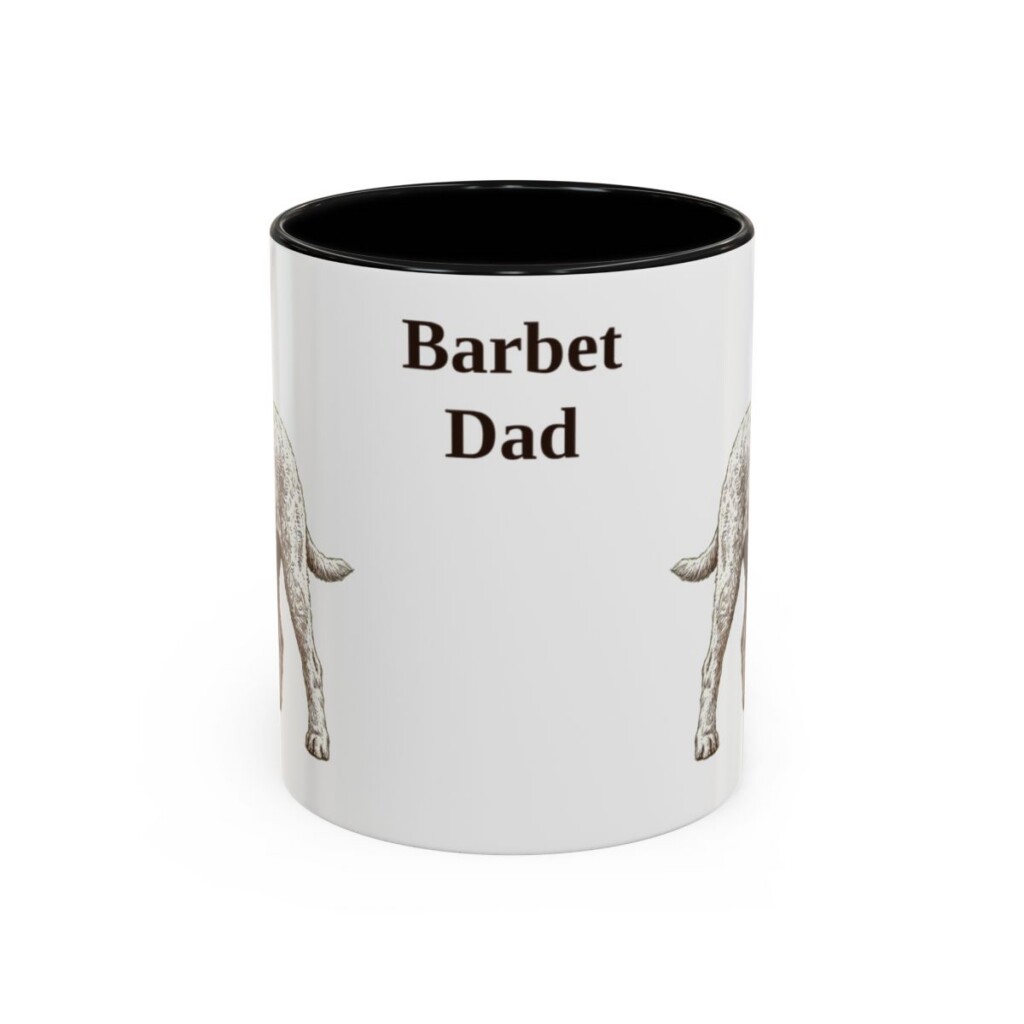 11oz Barbet Dog Dad Mug, Black, front view
