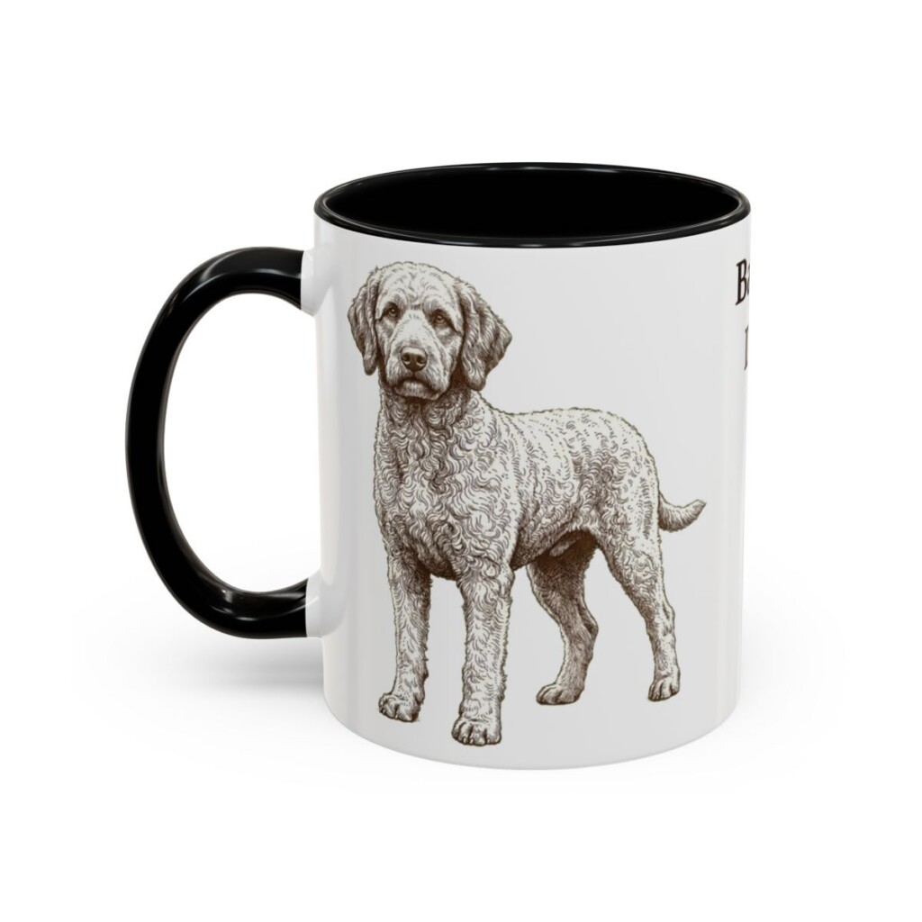 11oz Barbet Dog Dad Mug, Black, left side view