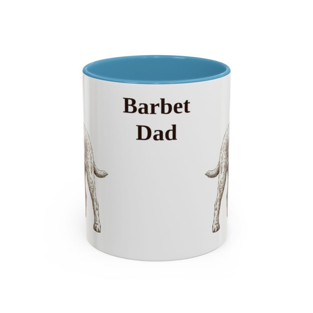 11oz Barbet Dog Dad Mug, Light Blue, front view
