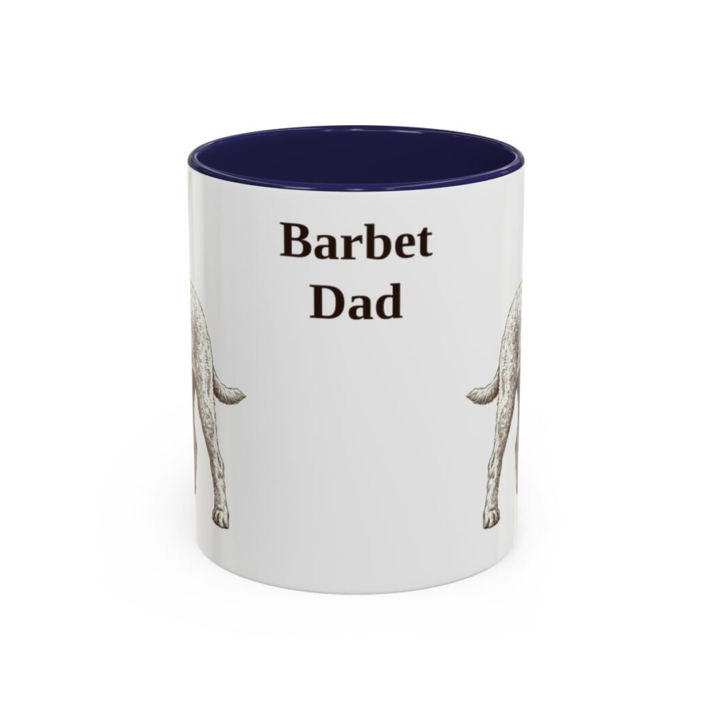 11oz Barbet Dog Dad Mug, Navy, front view