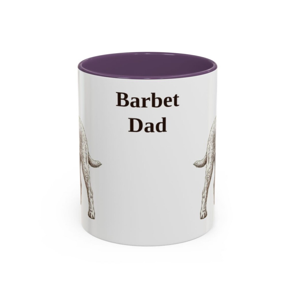 11oz Barbet Dog Dad Mug, Purple, front view