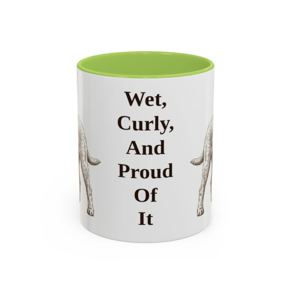 11oz-barbet-mug-humor-light-green 11oz Funny Barbet Mug, Light Green, front view