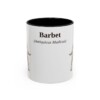 11oz Barbet Latin Mug, Black, front view