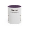 11oz Barbet Latin Mug, Purple, front view