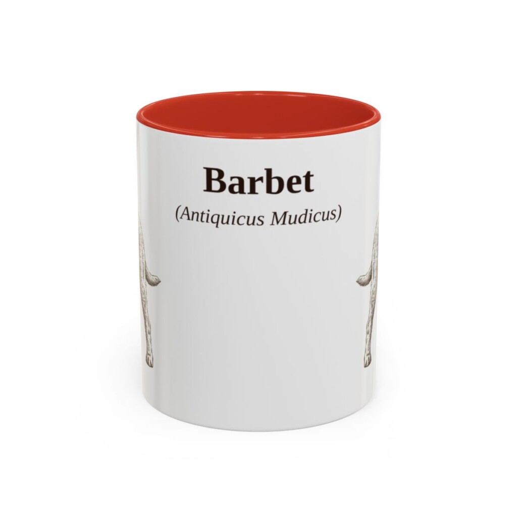 11oz Barbet Latin Mug, Red, front view