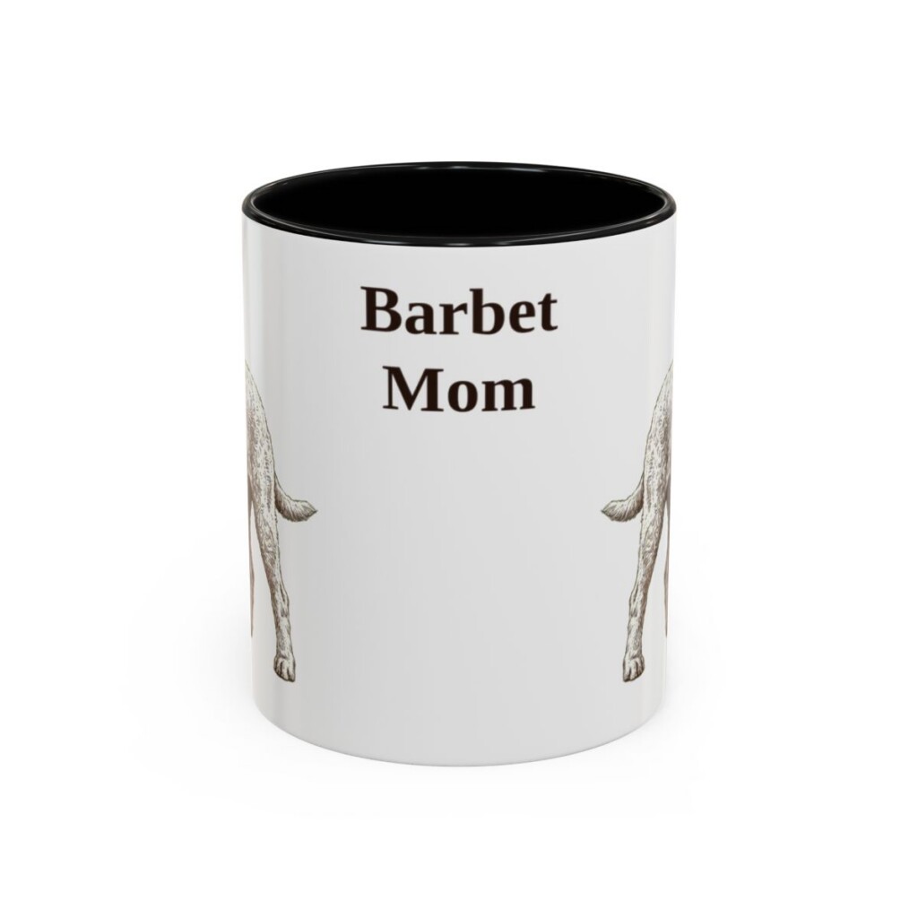 11oz Barbet Dog Mom Mug, Black, front view