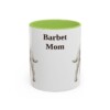 11oz Barbet Dog Mom Mug, Light Green, front view