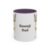 11oz Basenji Dog Dad Mug, Purple, front view