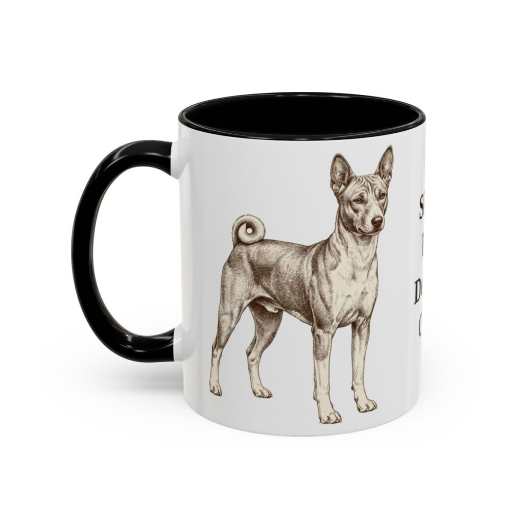 11oz-basenji-mug-humor-black-left 11oz Funny Basenji Mug, Black, left side view