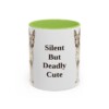 11oz-basenji-mug-humor-light-green 11oz Funny Basenji Mug, Light Green, front view