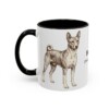 11oz Basenji Latin Mug, Black, left side view
