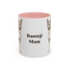 11oz Basenji Dog Mom Mug, Pink, front view