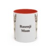 11oz Basenji Dog Mom Mug, Red, front view