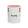 11oz Basenji Mug, Pink, front view
