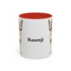 11oz Basenji Mug, Red, front view