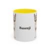 11oz Basenji Mug, Yellow, front view