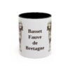 11oz-basset-fauve-de-bretagne-mug-black-front 11oz Basset Fauve de Bretagne Mug, Black, front view