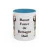 11oz Basset Fauve de Bretagne Dog Dad Mug, Light Blue, front view