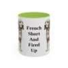 11oz Funny Basset Fauve de Bretagne Mug, Light Green, front view