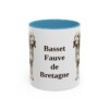 11oz-basset-fauve-de-bretagne-mug-light-blue 11oz Basset Fauve de Bretagne Mug, Light Blue, front view