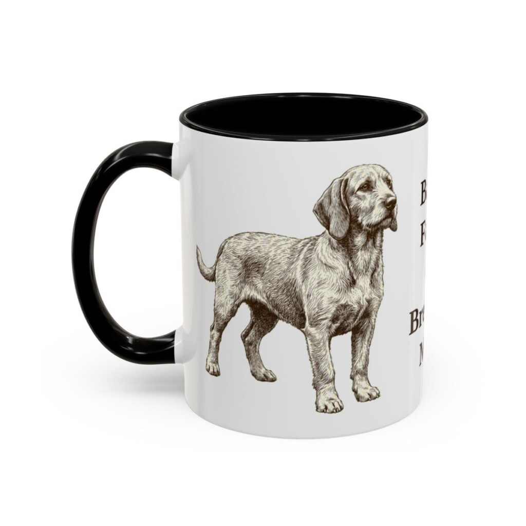 11oz-basset-fauve-de-bretagne-mug-mom-black-left 11oz Basset Fauve de Bretagne Dog Mom Mug, Black, left side view